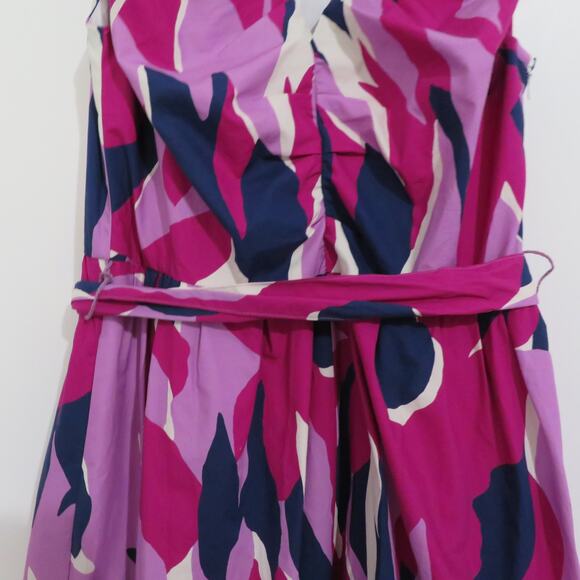 Banana Republic Small Purple Floral Midi Dress Poplin - Picture 6 of 7